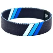 Blue Retro Stripes Wristband Bracelet