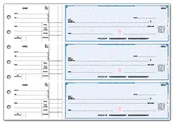 3-to-a page High-Security Hologram Business Checks
