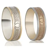 6.5 mm Celtic Claddagh Wedding Ring — Unique Celtic Wedding Rings