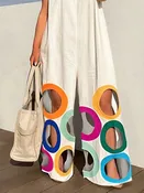 Colorful Cutout Wide Leg Jumpsuit