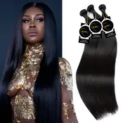 Hair Control Studio Mink Brazilian 3 Bundles Human Hair Extensions Bundle Deals