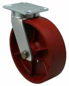 10″ x 3″ Kingpinless Swivel Caster, (DS) Ductile Steel Wheel, 57DS10LR2419YY
