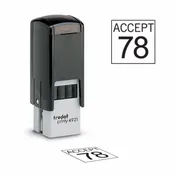 1/2″ Custom Square Trodat Self-Inking Inspection Stamp