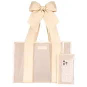 Case-Mate Ecru Raffia Bow Jelly Tote Bag