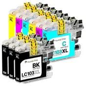 Brother LC103 High Yield Compatible Ink Cartridges 9PK (3B, 2ea. CMY) Combo