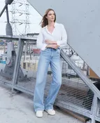 Advantageous - High Rise Full Length Wide Leg Jeans