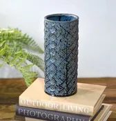 11.5" Dark Blue Diamond Vase