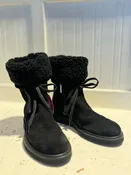 Aquatalia Black sherpa lined ankle boot, Size 7.5