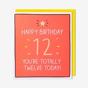 12 Totally Twelve Today 12th Birthday Card