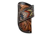 3D Knife Sheath Handtooled Scroll Emb Inlay Multi