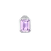 Lavender Amethyst Pendant with Diamonds