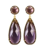 Amethyst drop earring