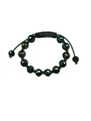 Black Ball Beaded Cord Bracelet