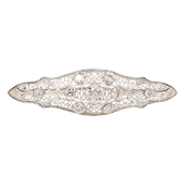 8.71 cts Edwardian Openwork Diamond Platinum Brooch