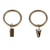 1-1/4" Noise-Canceling Curtain Rings w/Clip (Set of 10)