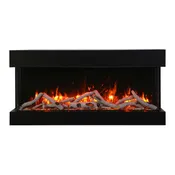 Amantii 40″ 3-Sided Tru-View Slim Electric Fireplace 40-TRV-SLIM