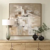50 Inch Brown Abstract Canvas Art