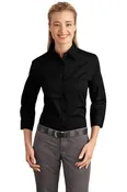 Ladies’ Button Down Shirt – Port Authority (Black)