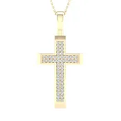 10K 0.15ct Diamond Cross Pendant