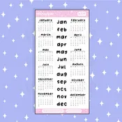2026 Calendars + Months Doodle Sticker | A La Carte