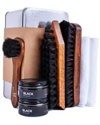FootFitter Black Leather Restoration Shoe Kit, Military Boot Care Set