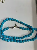 18.25" Kingman turquoise necklace 5-6.5mm diameter.
