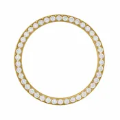 24mm Pave Two Prong 0.70Ct Custom Natural Diamond Bezel 14K Yellow Gold
