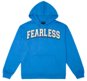 LICENSED FEARLESS GRAPHIC HOODIE BLUE - 4PLS01030CL
