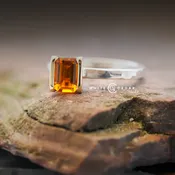 Citrine Track Ring