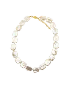 Chunky Square Freshwater Pearl Necklace