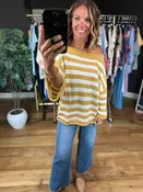 All Figured Out Striped Knit Top