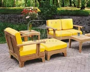 (5pc) S&amp;H TEAK DEEP SEAT SET - I