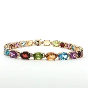 14ky Multi Gemstone Bracelet