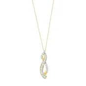1.00 CT. T.W. Ladies Round Diamond Ribbon Pendant