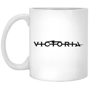 11 oz. White Mug with Victoria Logo