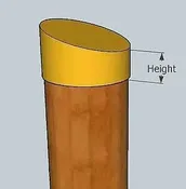 Angled Round Post Cap