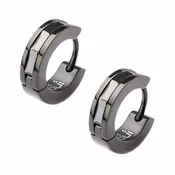 Black Huggie Earrings