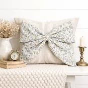 Blue &amp;amp; Yellow Vintage Floral Snap-It Bow – Interchangeable Pillow &amp;amp; Bag Accessory