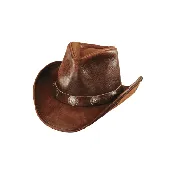 Brown Leather Cowboy Hat | Premium Leather Brown Cowboy Hat