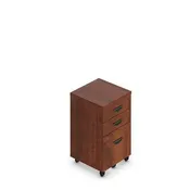 22" Depth Mobile Box/Box/File Pedestal with Lock | American Dark Cherry Finish