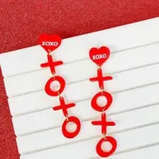 Acrylic 'XOXO' Dangle Earrings