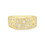 Baguette + Round Stone Scatter Diamond Band | Brilliant Fine + Custom Jewelry