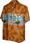 Boards on the Beach Boys Hawaiian Shirt in Orange