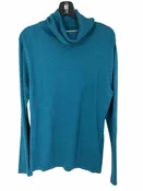 TravelSmith Size XL Teal SILK/COTTON Womens Long-sleeve