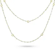 aquamarine sloan delicate layering necklace,<br>in 18k yellow gold,<br>42 inch