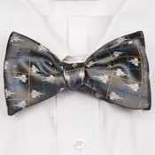 B-58 Hustler bow tie in silver grey