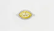 18K White and Yellow, Yellow Diamond Ring