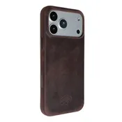Arden Full-Grain Leather Wrap MagSafe Case for iPhone 17 Pro, Distressed Coffee