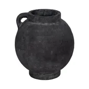 10" Bulbous Jug With Handle, Black
