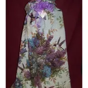 Afghan throw on hanger with bow